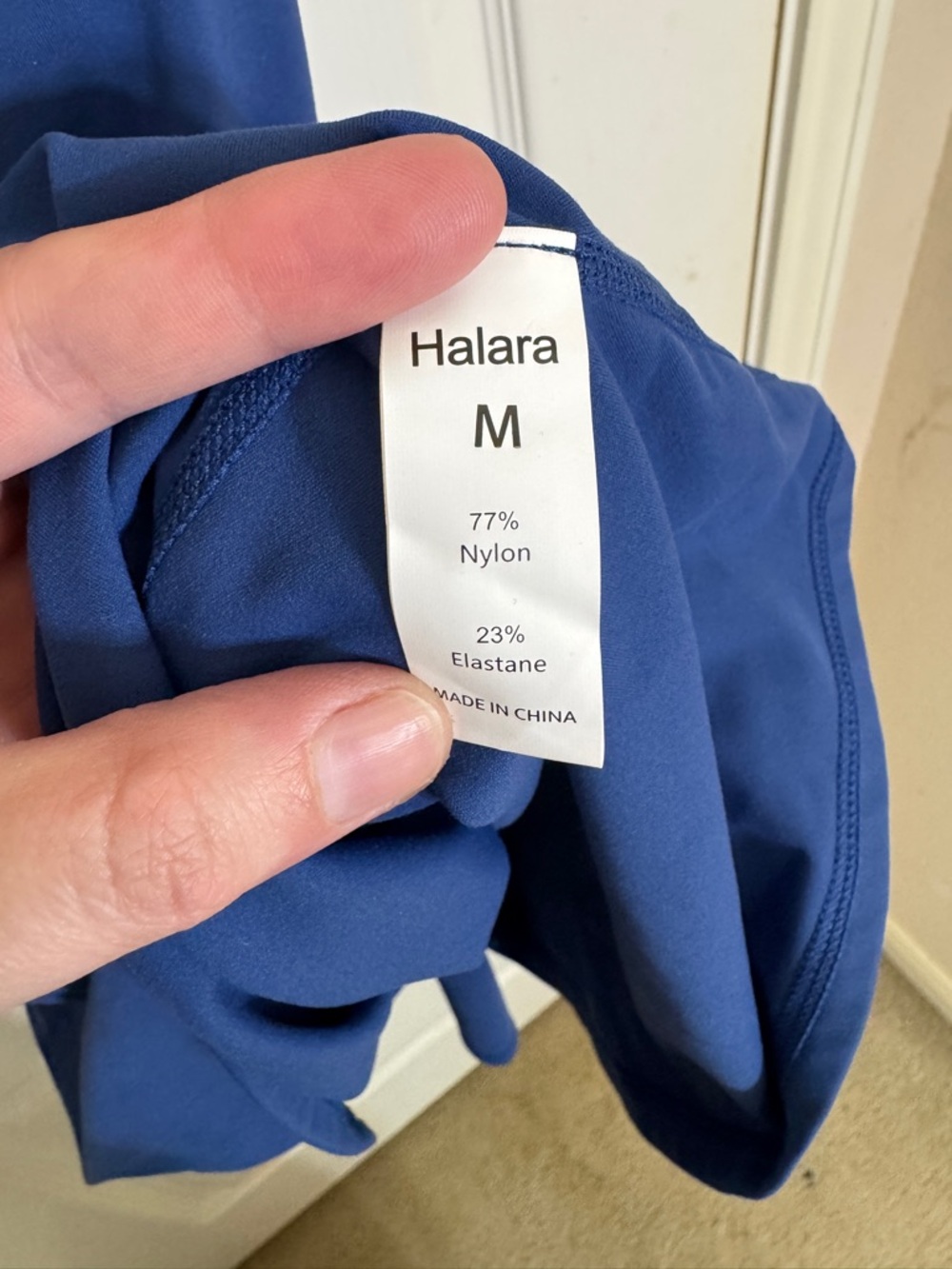 Halara SoftlyZero Plush Molded Cups Low Support Blue Active Wear Dress M NWT - Picture 11 of 12